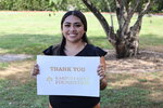 An Immokalee Foundation Career Pathways student offers her appreciation to the Karpus Family Foundation.